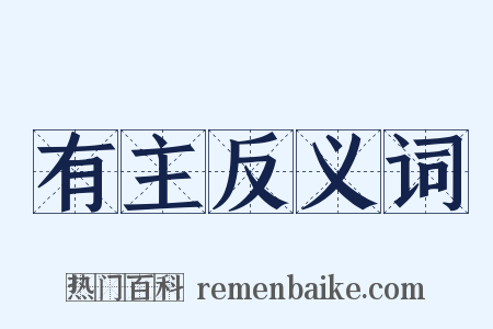 有主反义词是什么意思的图片